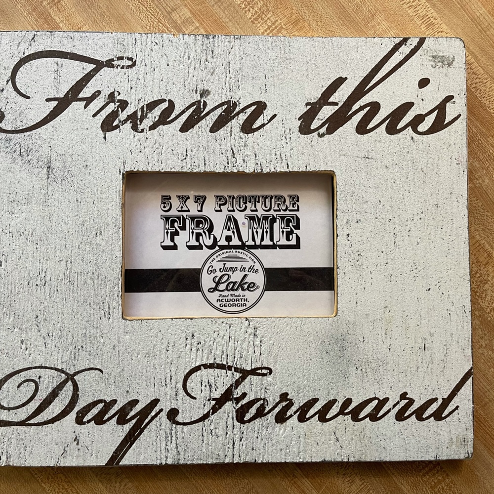 Distressed wooden frame